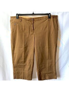 Avenue Chino Plus Size Kahki Style Capris